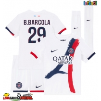 Camisa de Futebol Paris Saint-Germain Bradley Barcola #29 Equipamento Secundário Infantil 2025-26 Manga Curta (+ Calças curtas)